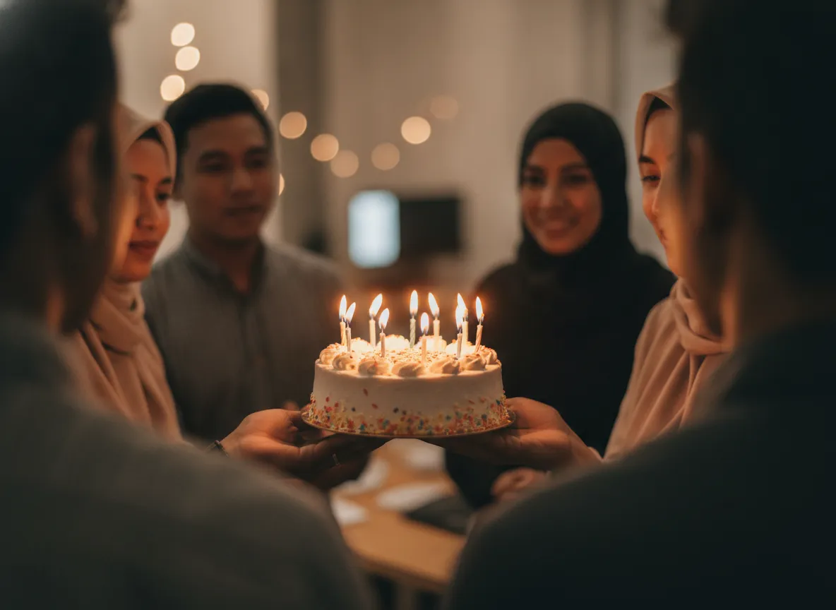 Monthly birthday celebration in the office