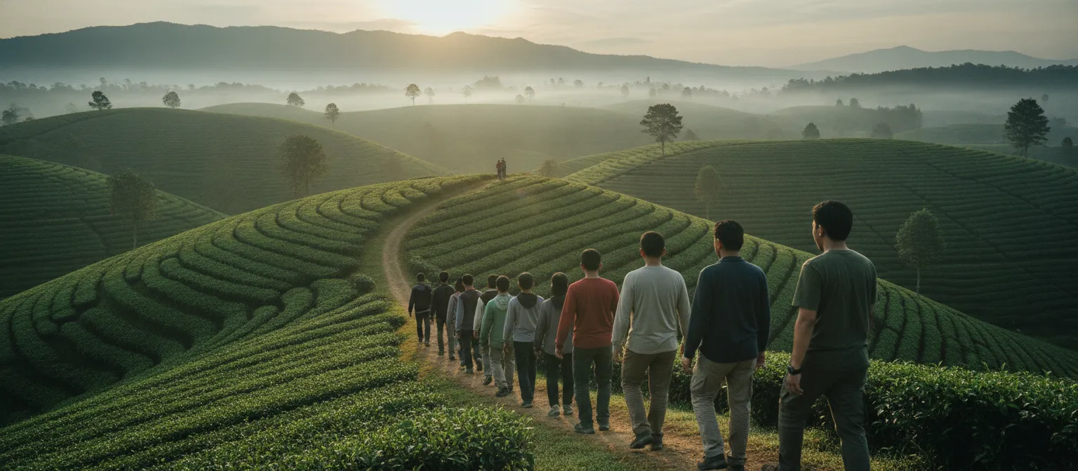 The team on an outing